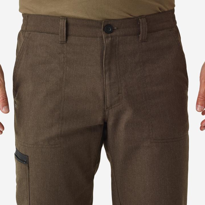 Actual product image Solognac Hunting trousers Steppe 100 hardwearing brown (M)