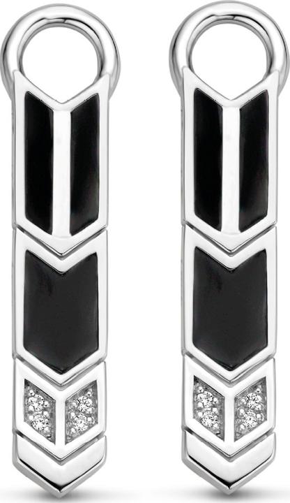 Ti Sento Milano Einhänger für Creolen mit Onyx und Zirkonia 9225BO (925er Silber)