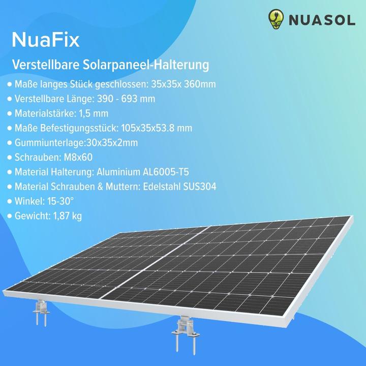 Image du produit Nuasol Panneau solaire en surélévation (Matériel de montage du système solaire)