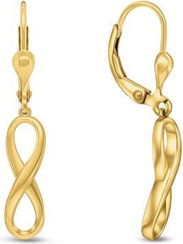 Brilio Silver - Stylish gold-plated Infinity EA327Y earrings