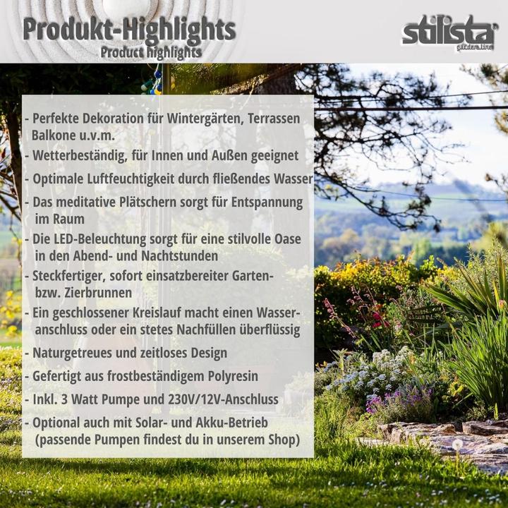 Produktbild Stilista Gartenbrunnen Steine