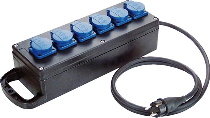 Bachmann Power supply extension cable - IEC 60309 16A (M) (6 x, CEE 7/3, 2 m)