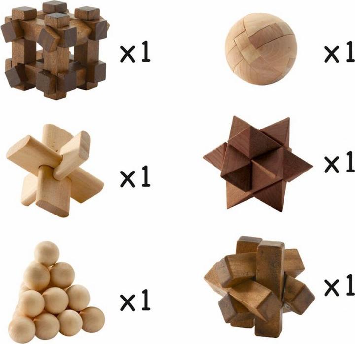 Actual product image Djeco Woodix (German, French, Italian, English)