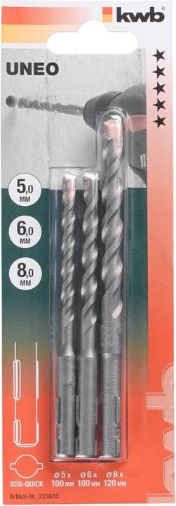 kwb Concrete drill bit for BOSCH UNEO, 3 pcs. (0.8)
