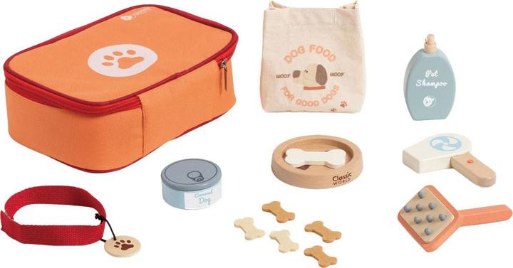 Produktbild Classic World Tierpflege-Spielset aus Holz in Tasche, 16-teilig