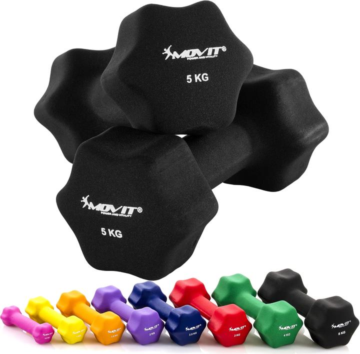 Actual product image Movit Profi Neopren Hanteln 2er Set (2 x 5 kg)