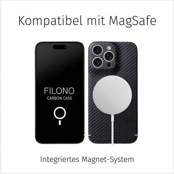Immagine prodotto Filono Coperchio posteriore MagSafe in vero nero carbone (Apple iPhone 16 Pro)