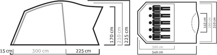 Actual product image Salewa Alpine Lodge V (Dome tent, 9.30 kg, 5 persons)