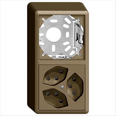 Produktbild Feller Kombination Edizio leer/3xT13 coffee