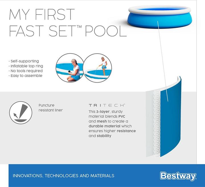 Produktbild Bestway Swimmingpool mit aufblasbarem Rand