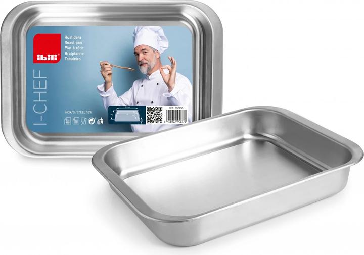 Actual product image Ibili I-Chef oven dish 42.5 x 31 x 6.2 cm For even heat distribution and fast roasting