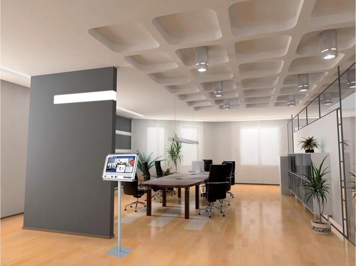 Produktbild Franken Infoständer "Standard", DIN A3 quer, Höhe: 1.200 mm silbereloxierter Aluminiumrahmen, 25 mm Klapprah (A3)