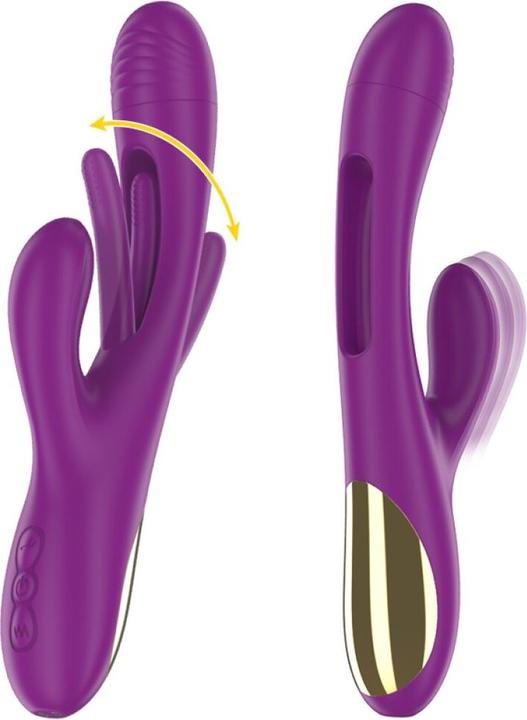 Immagine prodotto Intense Apolo Vibratore Multifunzione Ricaricabile A 7 Vibrazioni Con Lingua Vibrante Viola