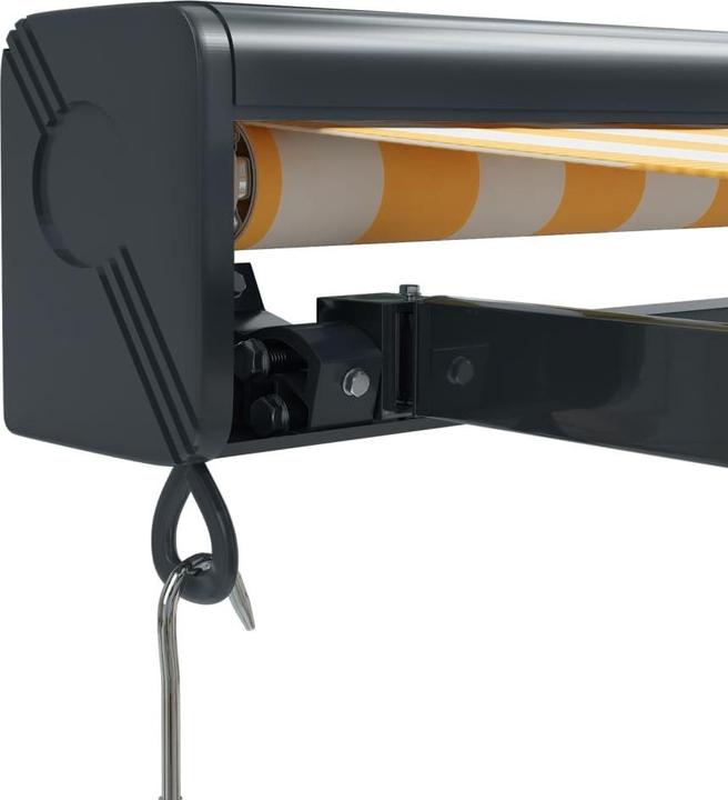 Immagine prodotto VidaXL Tenda da sole a bracci snodabili gialla e bianca 4,5x3 m Tessuto e (3 m)
