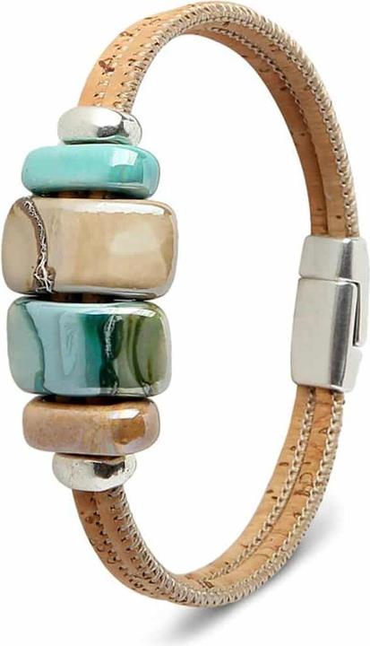 Produktbild Artelusa Armband «Ceramica Azul» (18 cm, Kork)