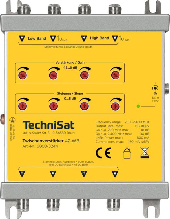 Productafbeelding TechniSat 4Z-WB TV signaalversterker 250 - 2400 MHz (Versterker)