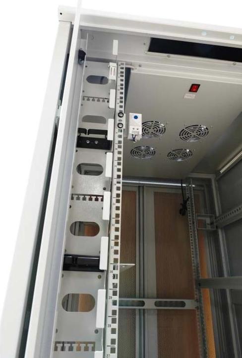 Actual product image Allnet 19" cabinet, 42U, W800/T1200mm, perforated sheet metal doors, light grey, SNB series (19 inch rack)