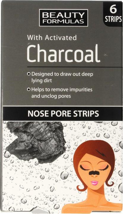 Image du produit Beauty Formulas Charcoal Nose Pore Strips Cleansing Nose Strips With Active Carbon 6 Pcs. (150 ml)