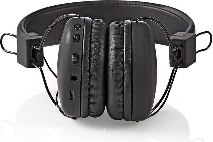 Immagine prodotto Nedis Microfono integrato Bluetooth On-Ear pieghevole nero, HPBT1100BK, taglia unica (15 h, Senza fili)