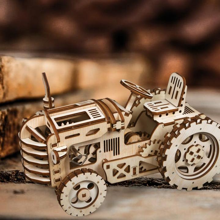Produktbild Robotime Bausatz Traktor mit Federantrieb