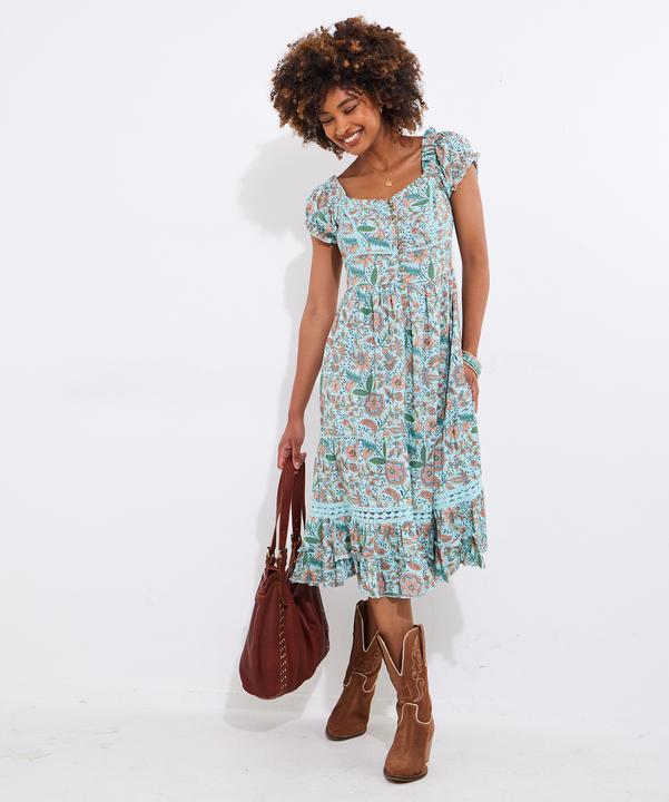 Actual product image Joe Browns Floral Knee Length Dress (46)