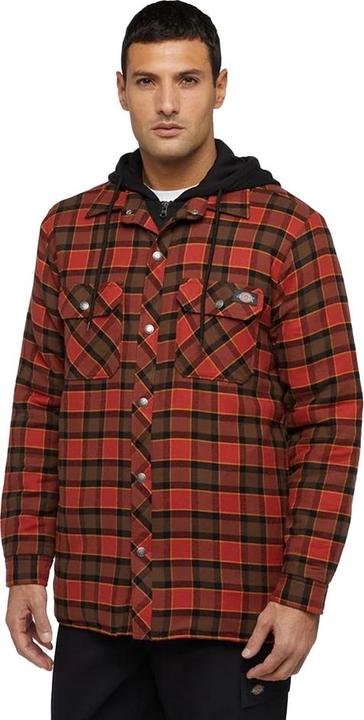 Actual product image Dickies Mens Flannel Hooded Shirt (L)