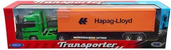 Actual product image Welly Truck with trailer 1:32 Mercedes Benz Actros K LINE