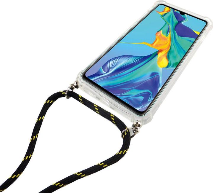 Produktbild König Design Huawei P30 Lite Handykette Hülle mit Band Case zum umhängen mit Kordel Schwarz