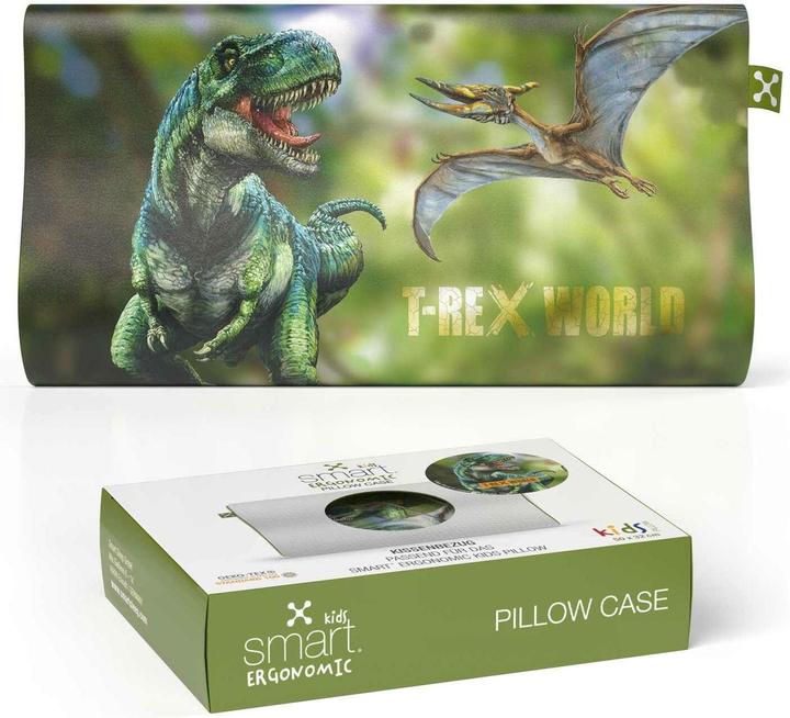 Smartsleep Kinder Kopfkissenbezug Ergonomic T-Rex-World 50 x 32 cm