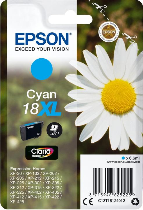 Image du produit Epson Claria Home Ink Cyan 18xl (C)