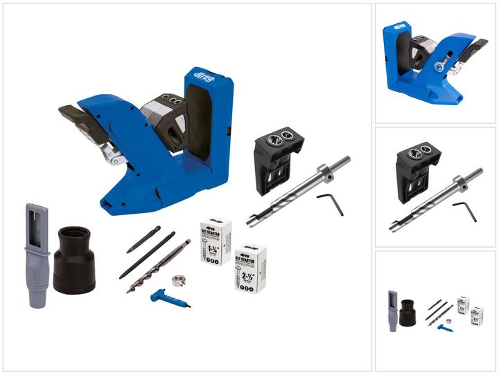 Produktbild Kreg Pocket Hole Jig 720 Taschenloch Bohrschablone ( KPHJ720 ) + Dübel Bohrschablone + Stufenbohrer