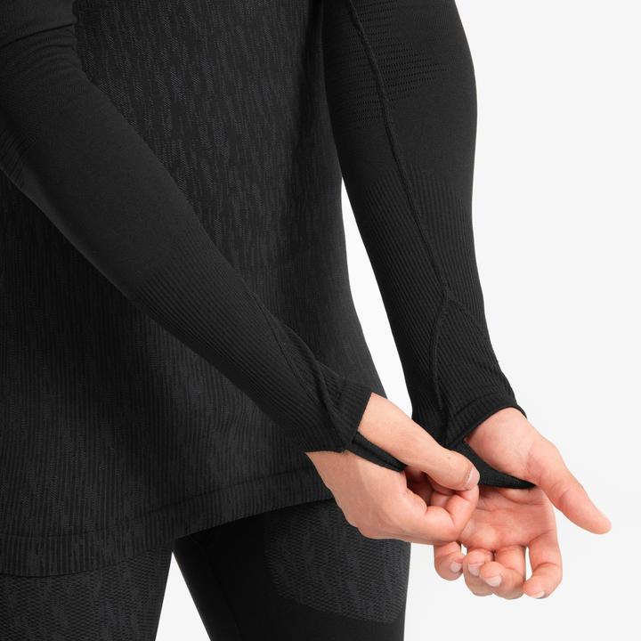 Produktbild Kipsta Damen/Herren Funktionsshirt langarm - Keepdry schwarz (XS)