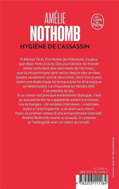 Immagine prodotto L'igiene dell'assassino (Amélie Nothomb, Francese)