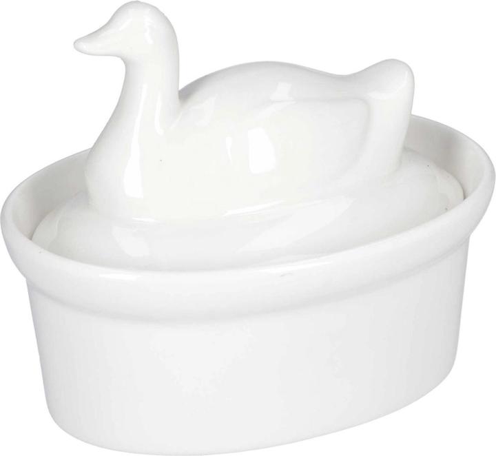 Produktbild La Porcellana Bianca Casserole Ente mit Deckel 16x11cm (Keramik)