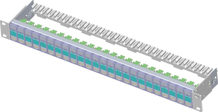 Actual product image Metz Connect BTR E-DAT module rack 24tlg 1HE lgr module rack for 24 single-shielded modules light gray