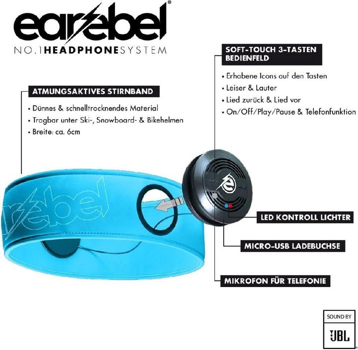 Actual product image Earebel - Elite - Hoofdband maat L/XL - on ear - koptelefoon - sport koptelefoon - hardlopen - fitness fiets (XL)