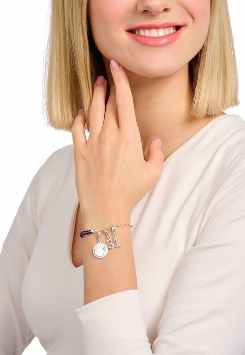 Immagine prodotto Thomas Sabo Ciondolo numero 7 con pietre d'argento bianche (Argento 925)