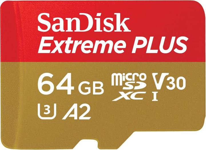 Produktbild SanDisk Extreme Plus (64 GB, microSDXC, U3, UHS-I)