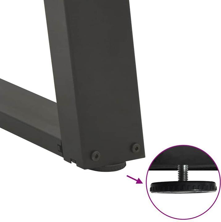 Image du produit VidaXL Pieds de table basse en U 2 pcs. Anthracite 50x(30-31) cm Pied de table en acier