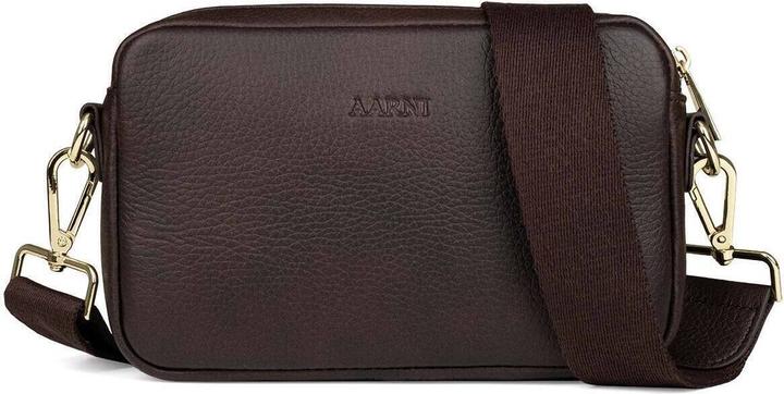 Produktbild Aarni Crossbody Bag -olkalaukku, ruskea, kultainen vetoketju