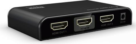 Deltaco HDMI-Adapter HDMI 2.0, 4K, UltraHD, 3D, HDCP 2.2, schwarz