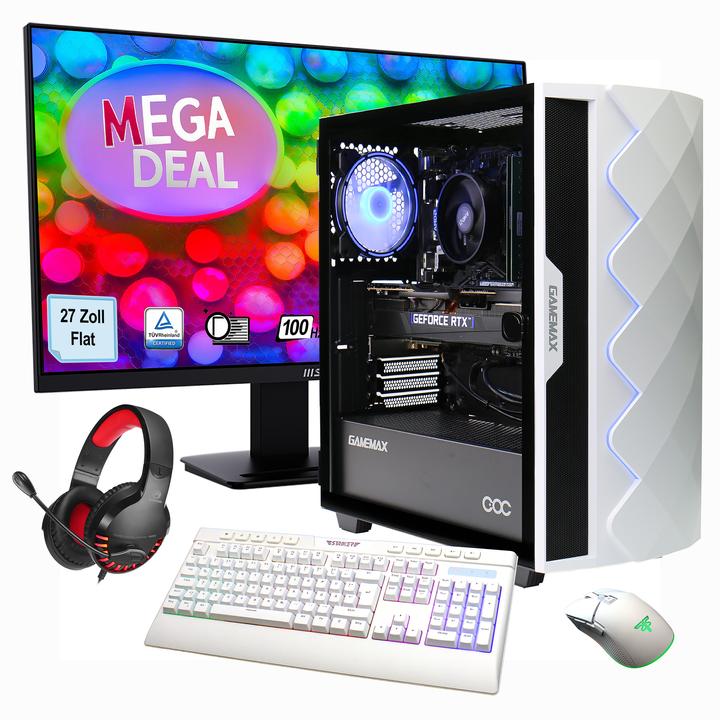 Produktbild Hyrican MegaDeal Diamond WT-Set (Intel Core i7-14700F, 32 GB, 1000 GB, GeForce RTX 4070 Super)