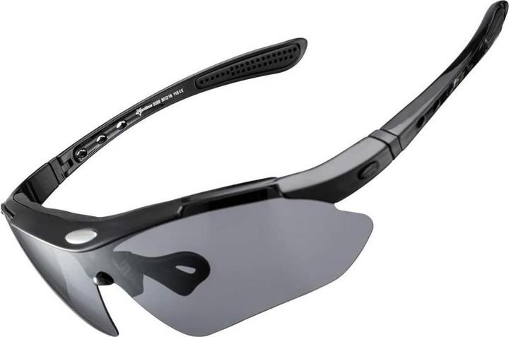 Actual product image Rockbros 10003 polarised cycling glasses - black (Black, Black)