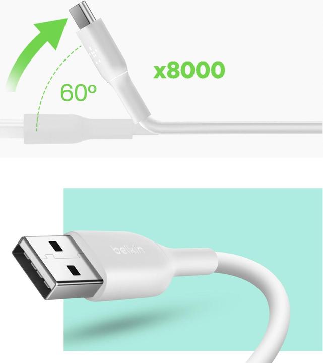 Actual product image Belkin USB A - USB C (1 m, USB 2.0)