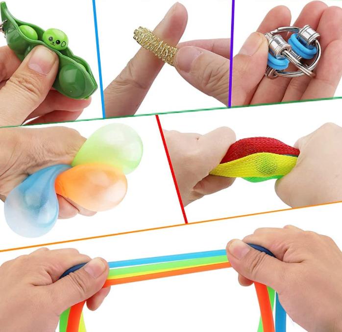 Produktbild I Am Creative Anti Stress Silikon Bubbles Pop It Fidget Spiele Mitgebsel Mitbringsel 35er Set