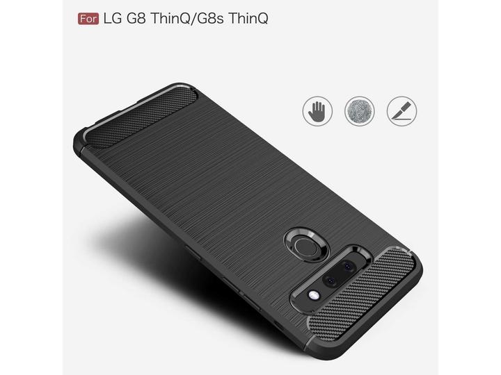 Produktbild Screenguard LG G8S ThinQ Hülle Carbon Brushed Soft TPU (LG G8s ThinQ)