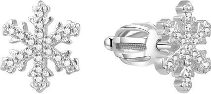 Beneto Silver earrings Snowflakes AGUP1596S (L)