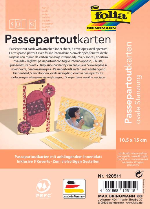Immagine prodotto Folia Punzonatura ovale Passepartouts 220g/m² (5 pz.)