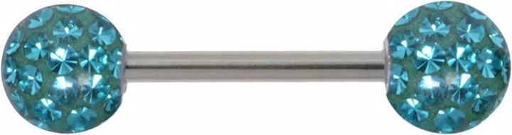 Bijouteria Zungenpiercing (Kristall, Epoxiharz, Chirurgenstahl 316L)