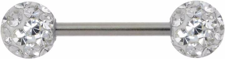 Bijouteria Zungenpiercing (Epoxiharz, Chirurgenstahl 316L, Kristall)